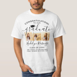 Grattis nyutexaminerad Foto Collage Examen T Shirt