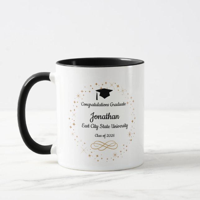 Grattis nyutexaminerad! Utexamineringskaffe Mugg (Vänster)