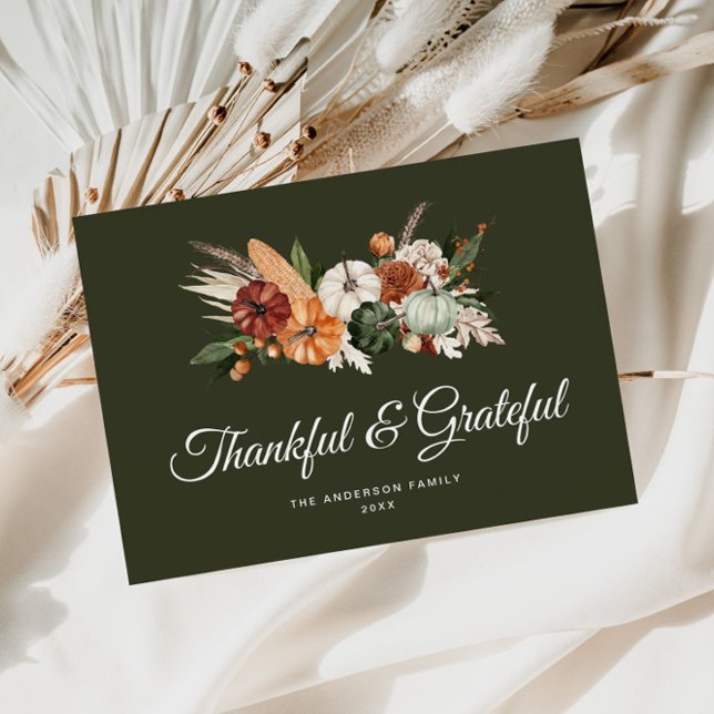 Grattis och tacksam thanksgiving julkort (Skapare uppladdad)