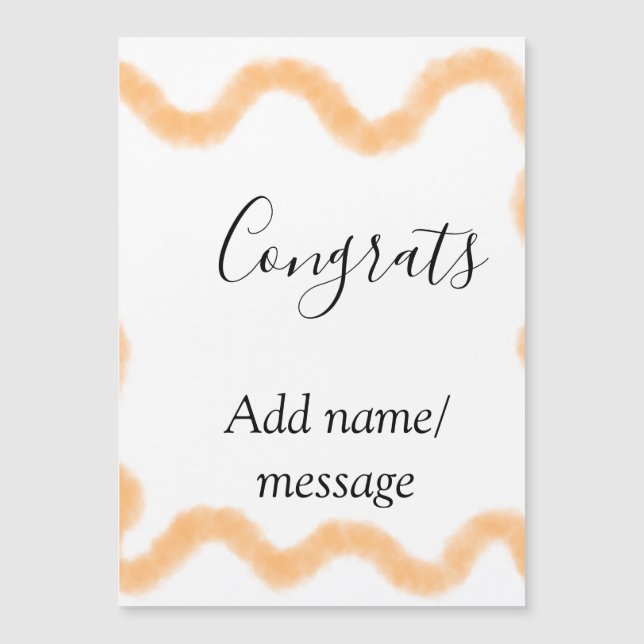 Grattis orange spiral spansk kant boho retro n (Framsida)