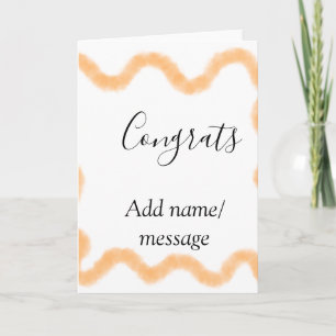 Grattis orange spiral spansk kant boho retro n kort