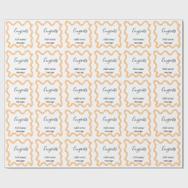 Grattis orange spiral spansk kant boho retro n presentpapper
