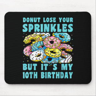 Grattis på 10-årsdagen 10-årig donut 10-årsdag  musmatta