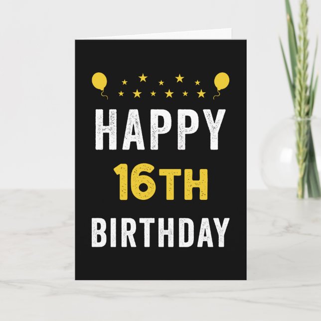 Grattis på 16-årsdagen Denarian-festfirande Kort (Framsida)