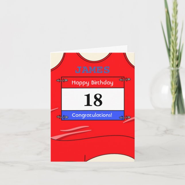 Grattis på 18-årsdagen kort för en löpare (Framsida)