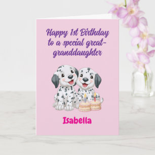 Grattis på 1-årsdagen fantastisk sondotter, tvilli kort