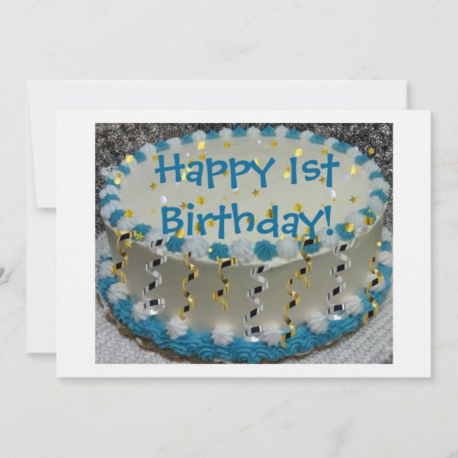 Grattis på 1-årsdagen! inbjudningar (Framsida)