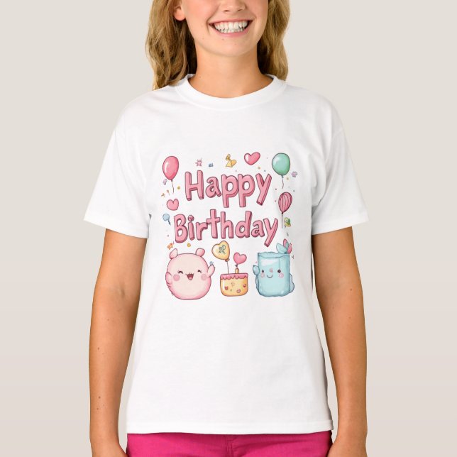 Grattis på 1-årsdagen – Söt födelsedagsdesign T Shirt (Framsida)