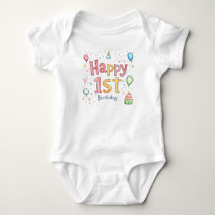 Grattis på 1-årsdagen – Söt födelsedagskort med ro T Shirt