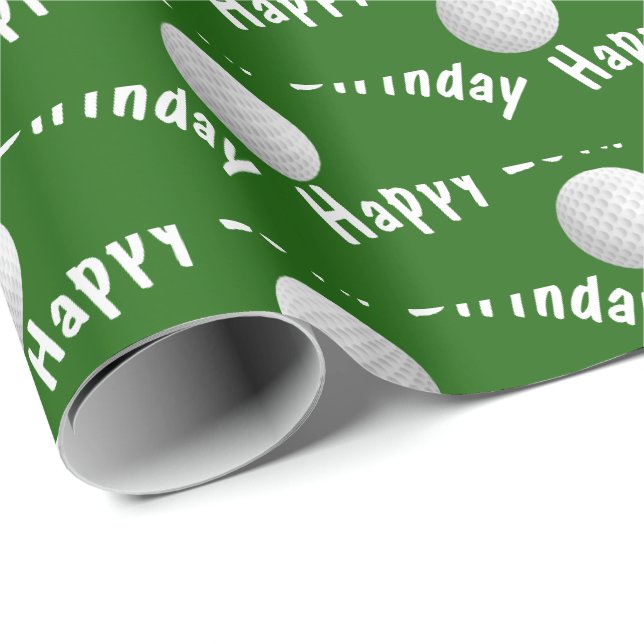 Grattis på 20-årsdagen golfbollar presentpapper (Rullad Hörn)