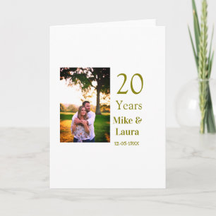 Grattis på 20-årsjubileum lägg till parnamn datum  kort