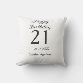 Grattis på 21-årsdagen fet bokstav enkelt namn min kudde