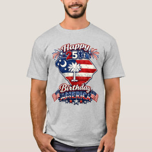 Grattis på 250-årsdagen Amerika South Carolina del T Shirt