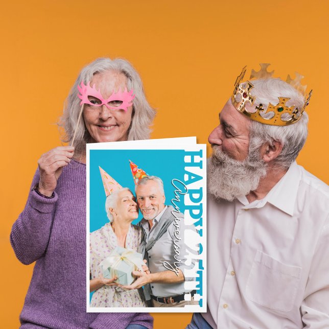 Grattis på 25-års silverbröllopsdag Fotokort Tack Kort (Skapare uppladdad)