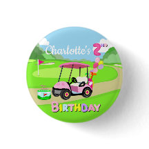 Grattis på 2-årsdagen Polka Dot Rosa Tjejig Golf