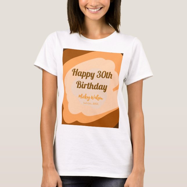 Grattis på 30-årsdagen rustic trähalloween höst b t shirt (Framsida)