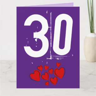 GRATTIS PÅ 30-ÅRSHÖGTIDSKORT STORT KORT