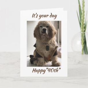 **GRATTIS PÅ 40-ÅRSdagen FRÅN COCKER SPANIEL** Kort