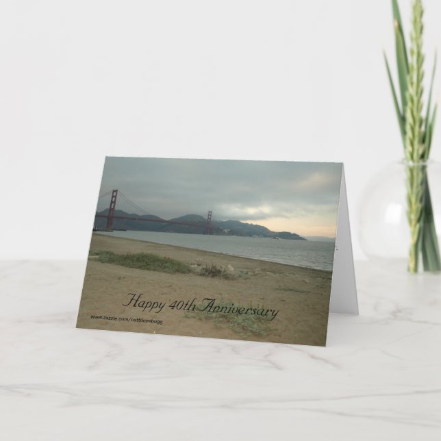 Grattis på 40-årsjubileum kort (Framsida)