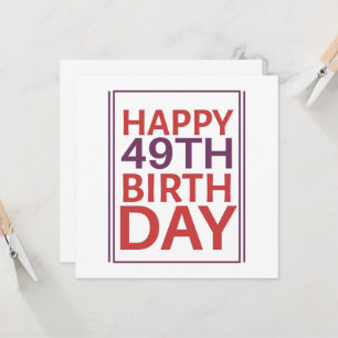 Grattis på 49-årsdagen. inbjudningar