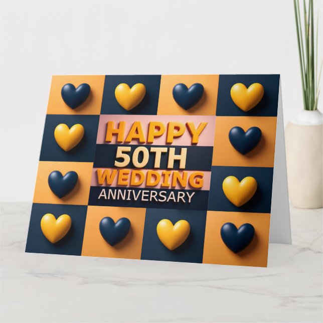 Grattis på 50-års bröllopsdag kort (Framsida)