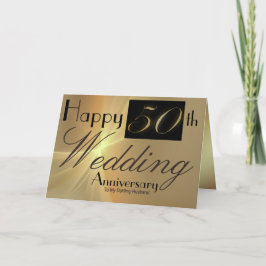 Grattis på 50-års bröllopsdag till min man Kort