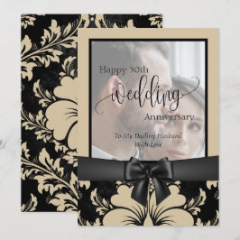 Grattis på 50-års bröllopsdag traditionell foto i inbjudningar