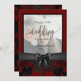 Grattis på 50-års bröllopsdag traditionell foto i inbjudningar