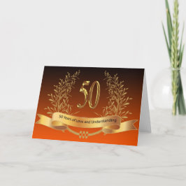 Grattis på 50-års bröllopsdagskort kort
