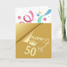 Grattis på 50-årsdagen kort