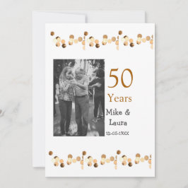 Grattis på 50-årsdagen lägg parets namn datum bröl inbjudningar