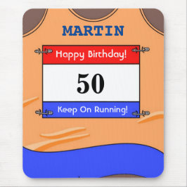Grattis på 50-årsdagen Musmatta för en löpare