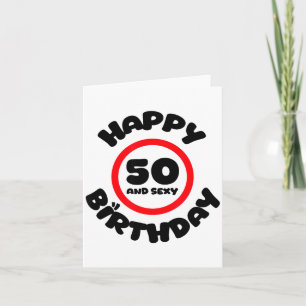 Grattis på 50-årsdagen Och Y Roligt 50-årspresent Kort