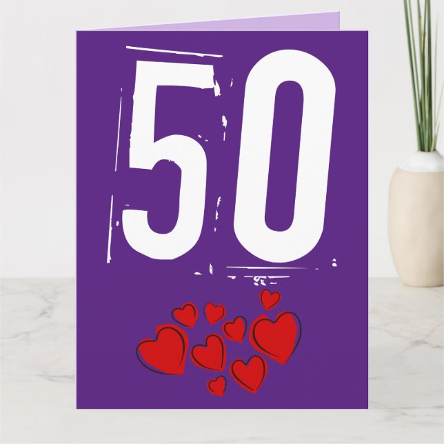 GRATTIS PÅ 50-ÅRSHÖGTIDSKORT FÖR BRÖLLOPSDAGEN STO KORT (Framsida)