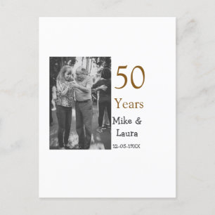 Grattis på 50-årsjubileum Lägg till parnamn datum Vykort