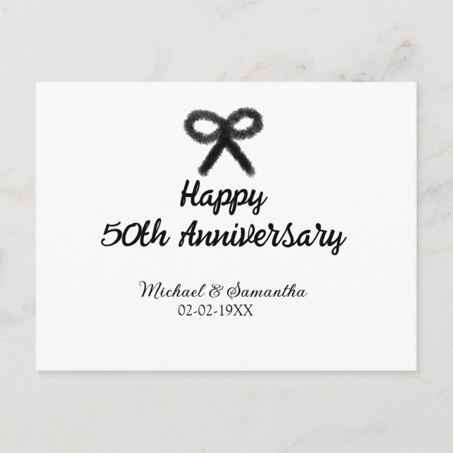 Grattis på 50-årsjubileum Lägg till parnamn datum  Vykort (Framsida)