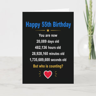 Grattis på 55-årsdagen Roliga milstolpspresenter Kort