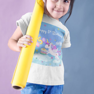 Grattis på 5-årsdagen Enhörning med födelsedagstår T Shirt
