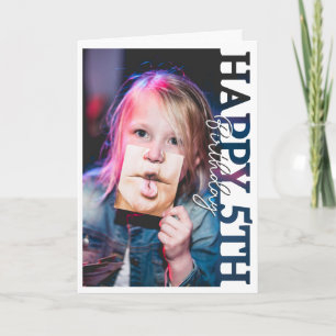 Grattis på 5-årsdagen Foto högskolekort Tack Kort