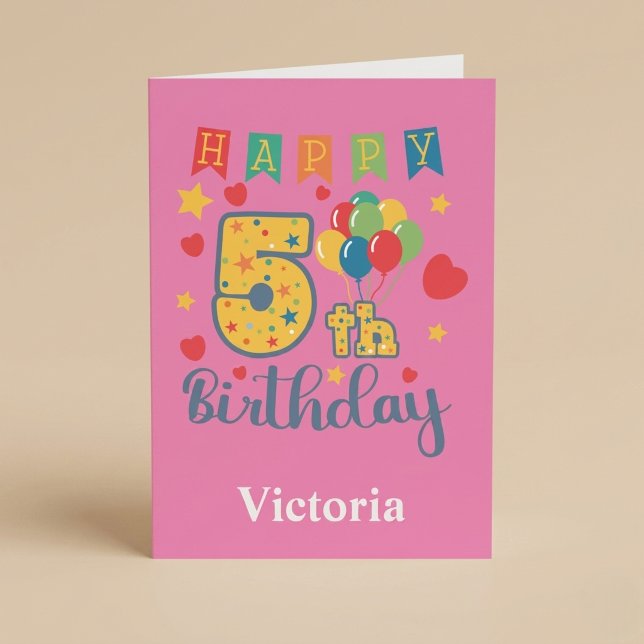 Grattis på 5-årsdagen kort (Skapare uppladdad)