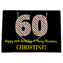 Grattis på 60-årsdagen & God Jul, anpassat namn