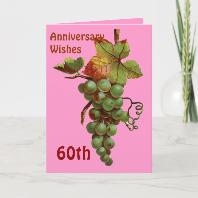 Grattis på 60-årsdagen, kan anpassas kort (Framsida)