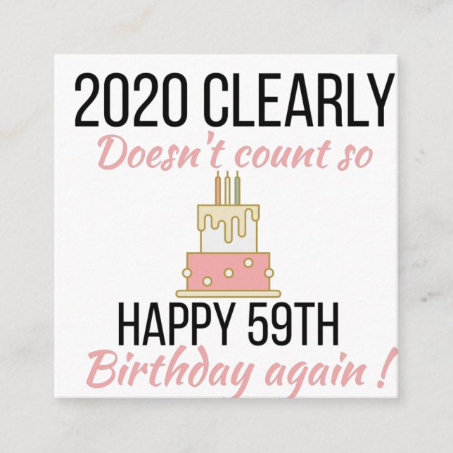 Grattis på 60-årsdagen, Roligt 60-års födelsedagsk Tilläggskort (Framsida)