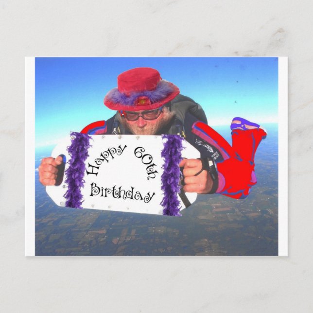 Grattis på 60-årsdagen vykort (Framsida)