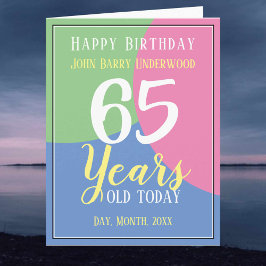 Grattis på 65-årsdagen kort