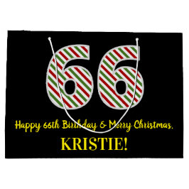 Grattis på 66-årsdagen och God Jul, anpassat namn