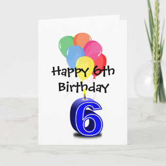 Grattis på 6-årsdagen kort