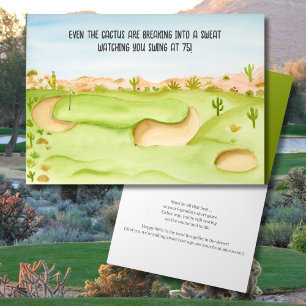 Grattis på 75-årsdagen Desert Golf Course Watercol Kort