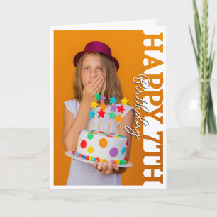 Grattis på 7-årsdagen Foto högskole Kort