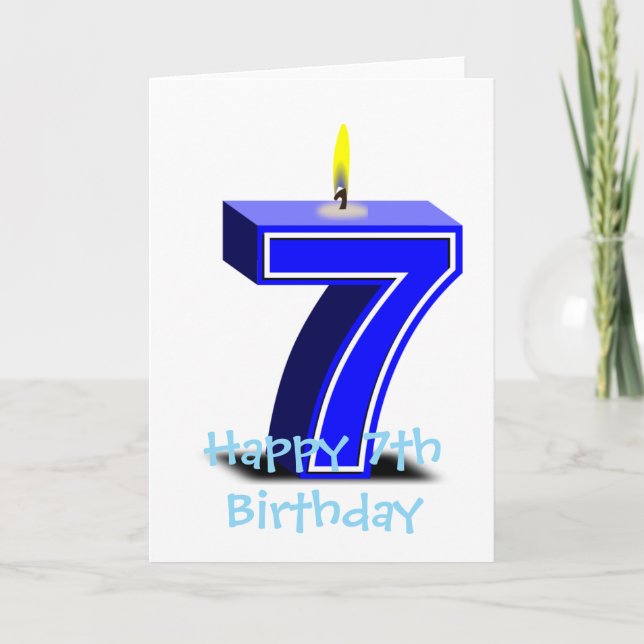Grattis på 7-årsdagen kort (Framsida)